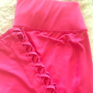 Neon Pink Workout 7/8 Leggings